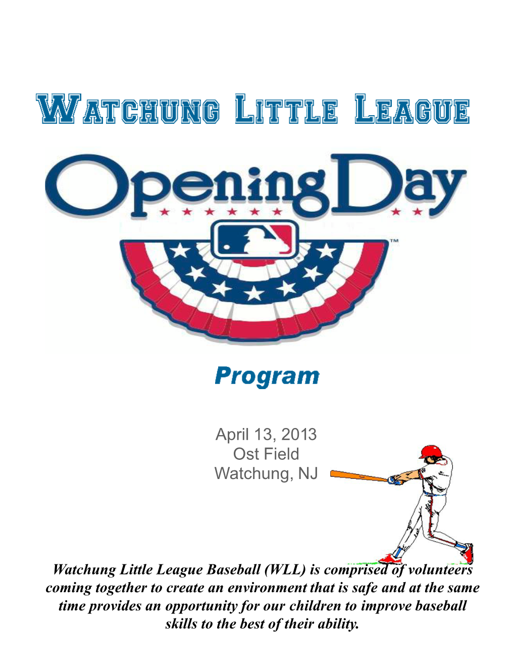 Watchung Little League Baseball (WLL)