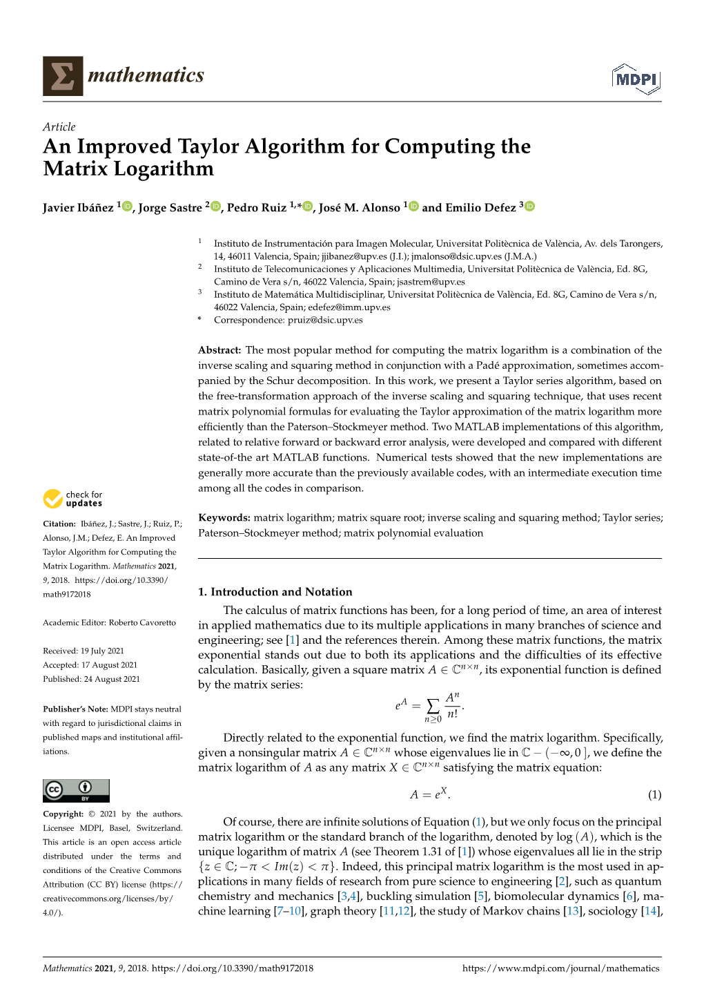An Improved Taylor Algorithm for Computing the Matrix Logarithm