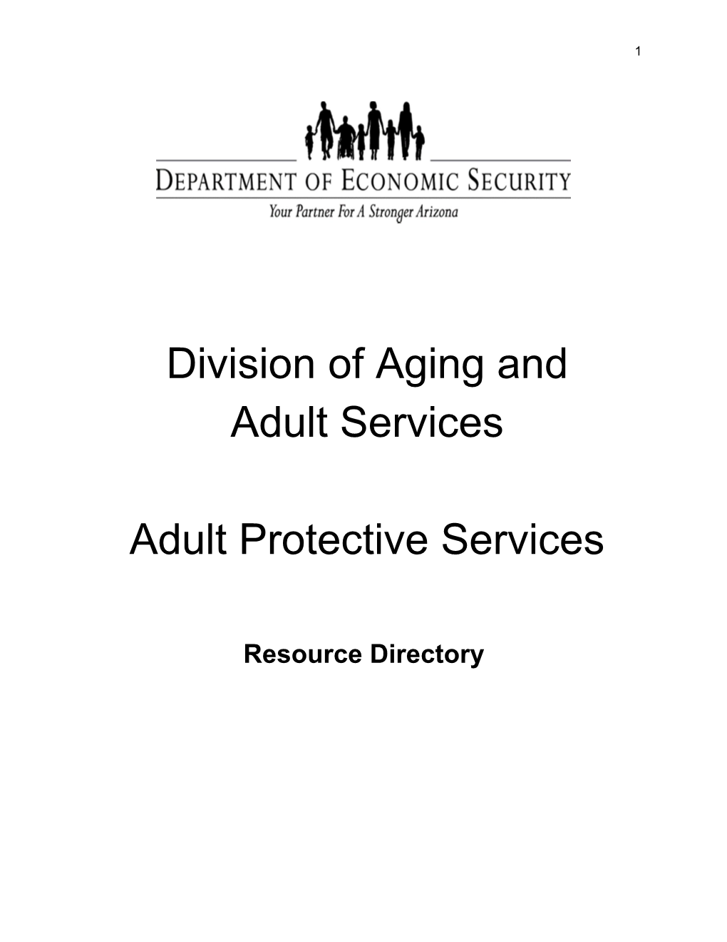 Adult Protective Services Resource Directory