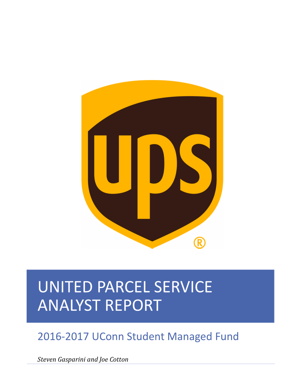 United Parcel Service Analyst Report