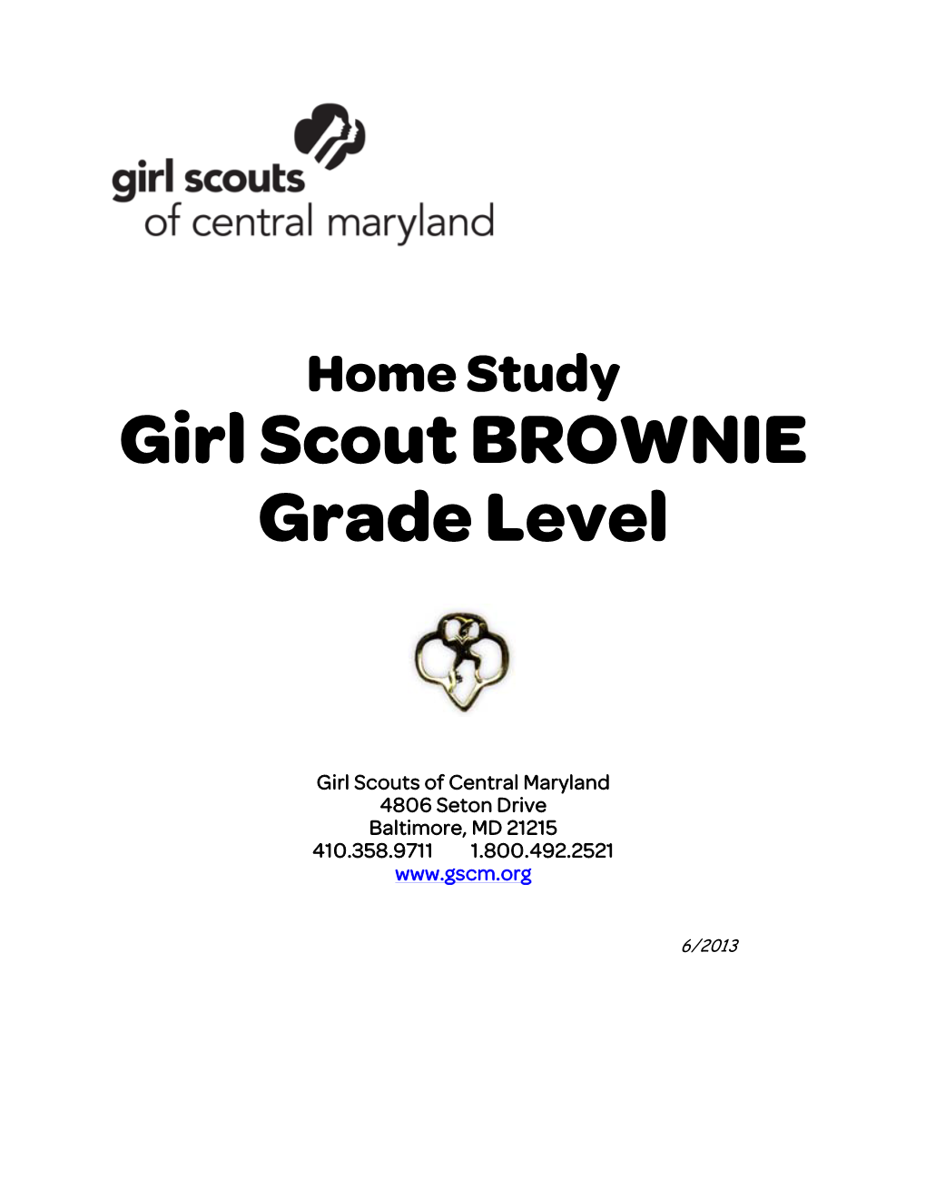 Girl Scout Brownie Home Study