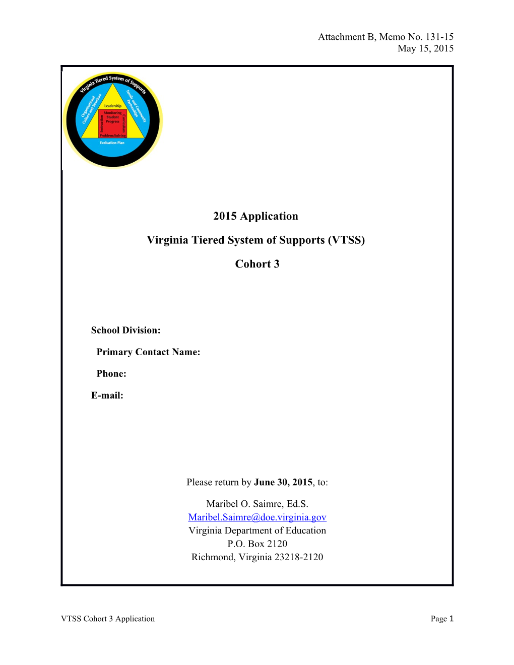 Virginia Tiered System of Supports (VTSS)