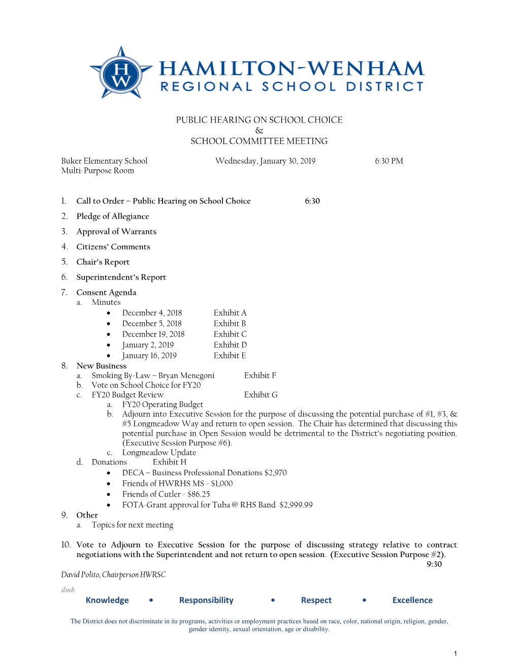 Hamilton-Wenham Regional School District Committee