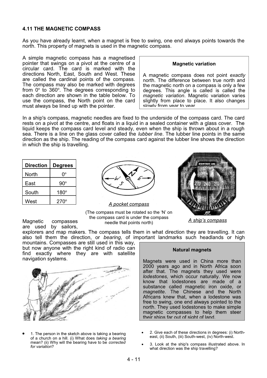 4.11 the Magnetic Compass