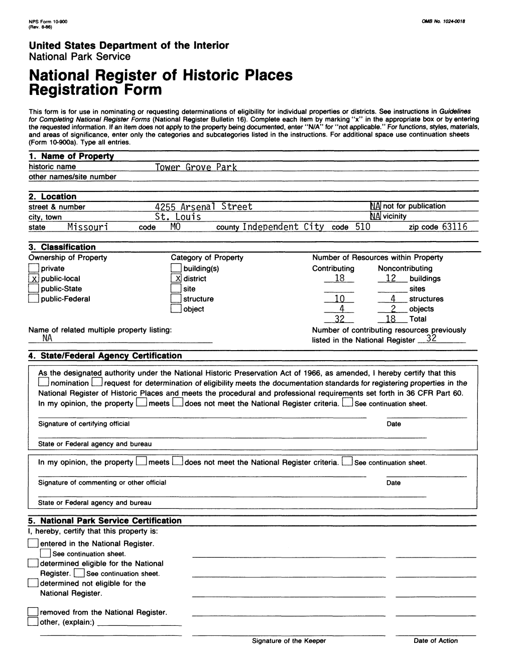 National Register of Historic Places Registration Form