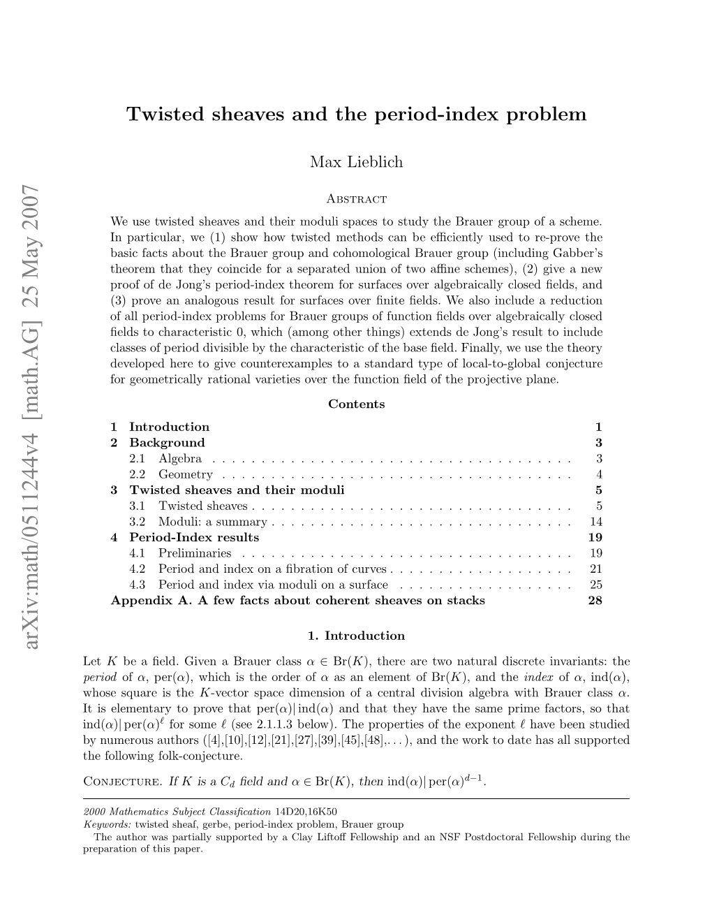 Twisted Sheaves and the Period-Index Problem