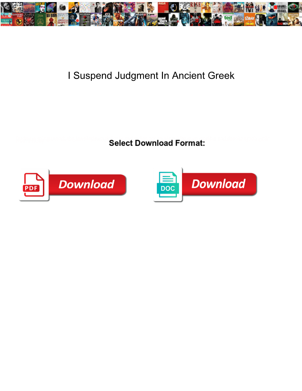 I Suspend Judgment in Ancient Greek