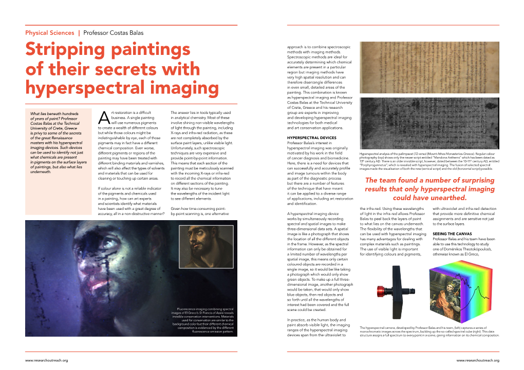 Stripping Paintings of Their Secrets with Hyperspectral Imaging