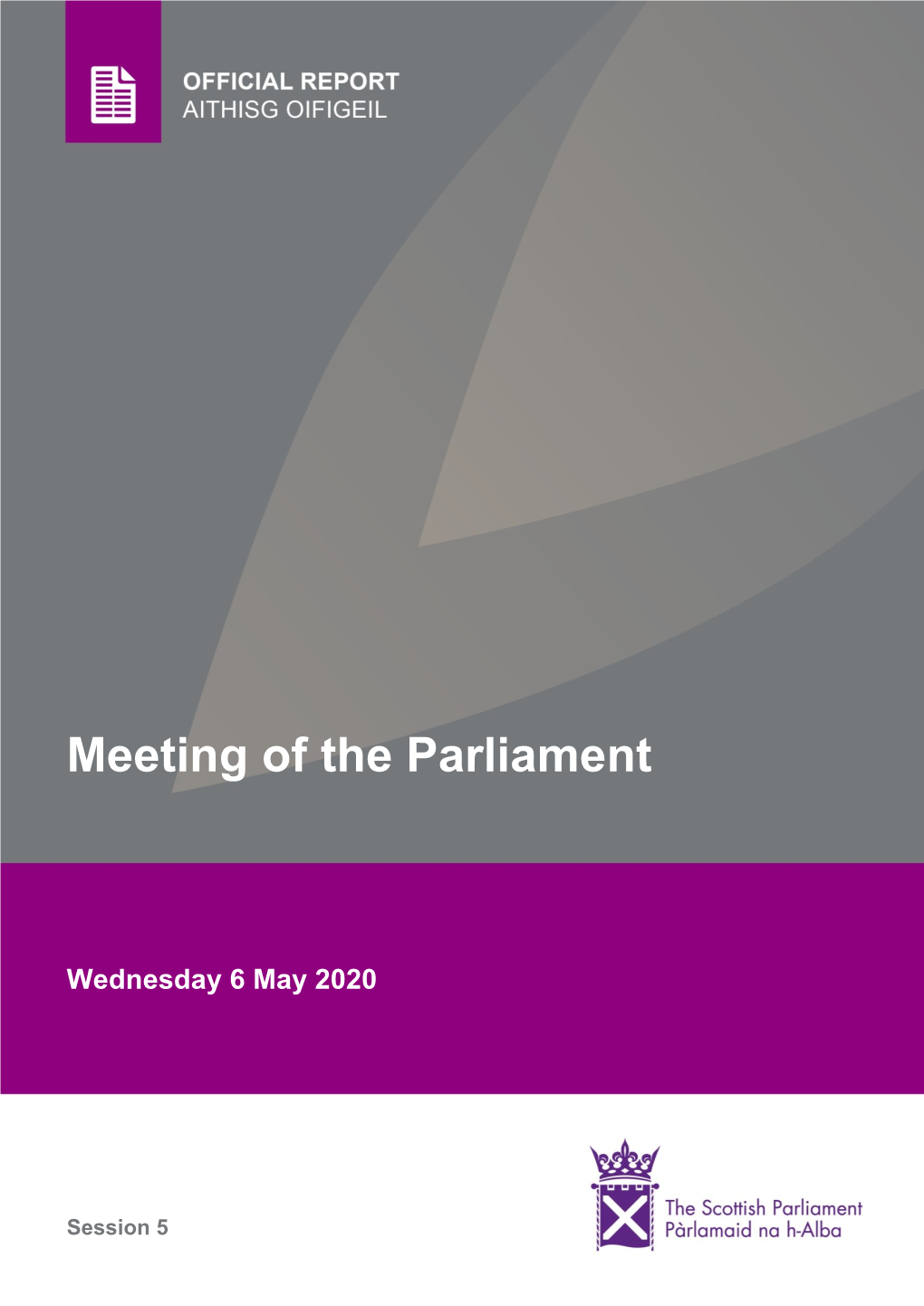 Official Report, 28 April 2020; C 67.] Action That Is Being Taken and the Support That We Are Giving to Deal with the Situation in Care Homes