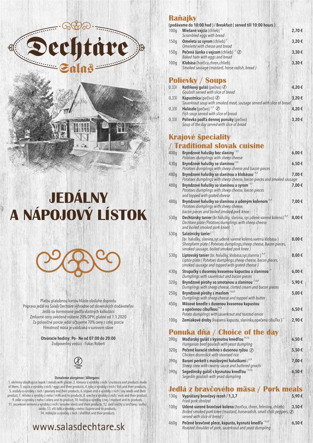 Jedálny Lístok Na Stiahnutie