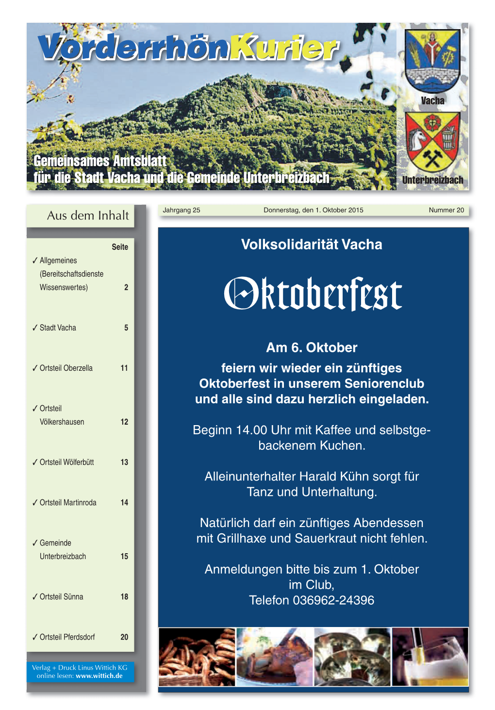 Oktoberfest 3 Stadt Vacha 5 Am 6