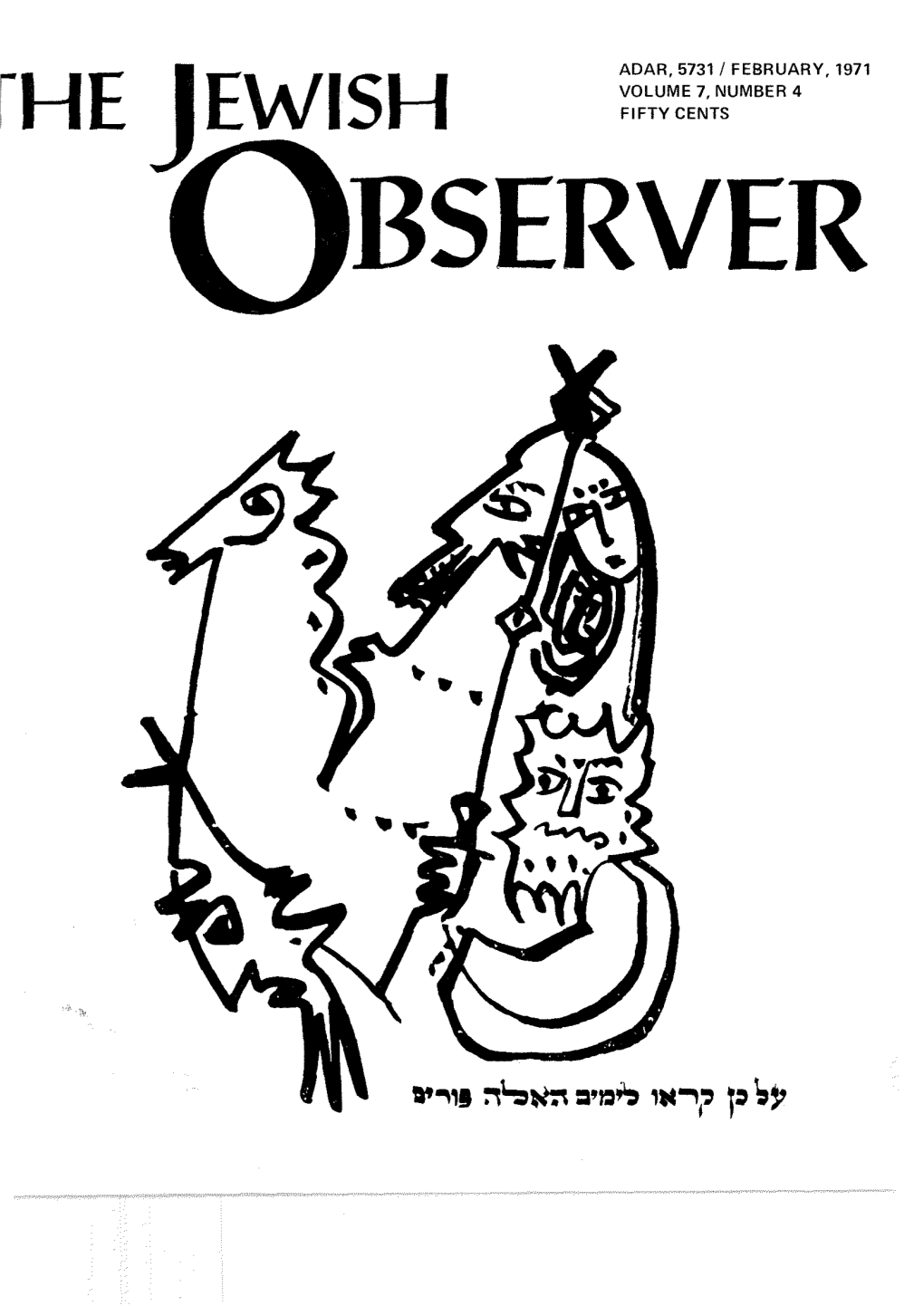 Rhe EWISH FIFTY CENTS BS ERV ER the JEWISH QBSERVER