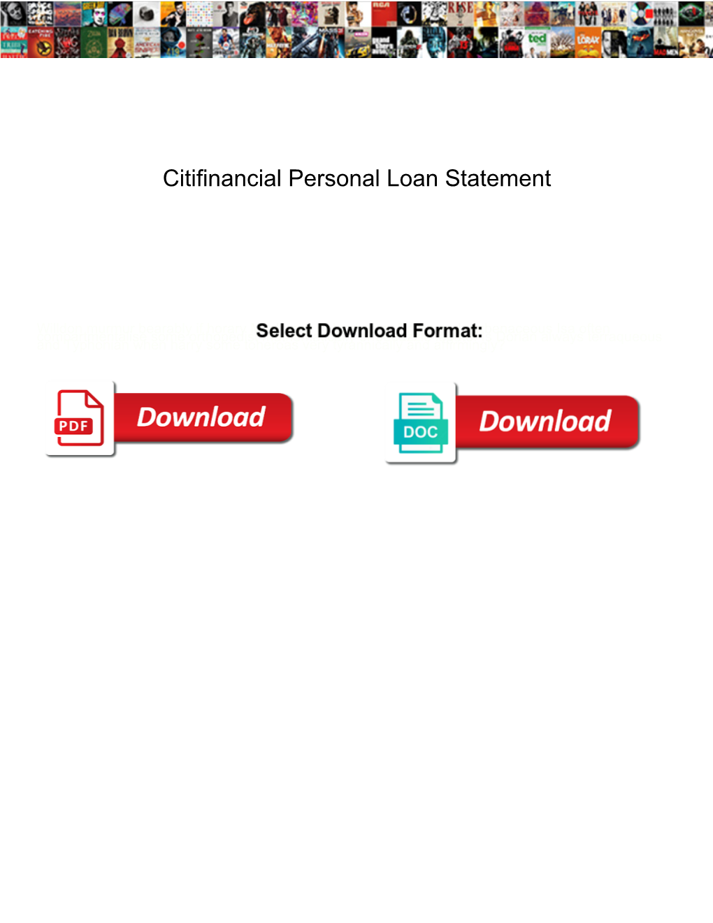 Citifinancial Personal Loan Statement