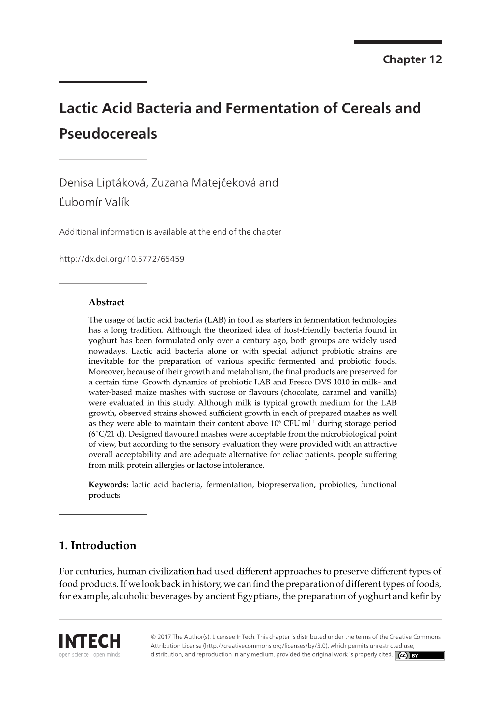 Lactic Acid Bacteria and Fermentation of Cereals and Pseudocereals 225