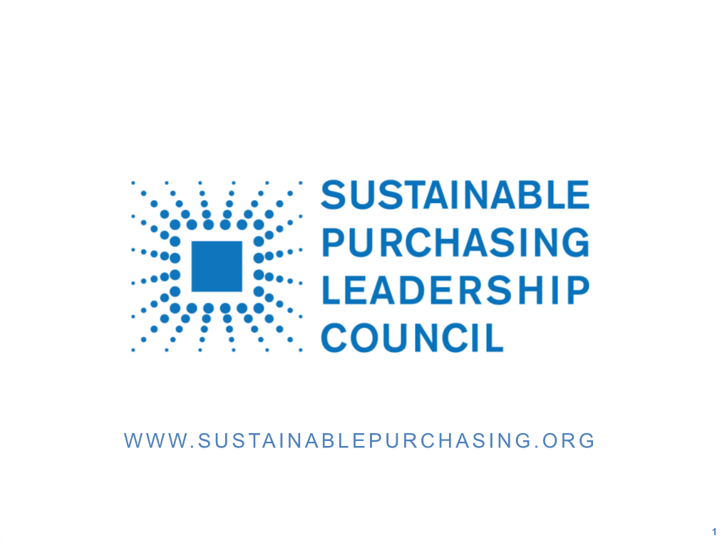 Sustainable Purchasing Council