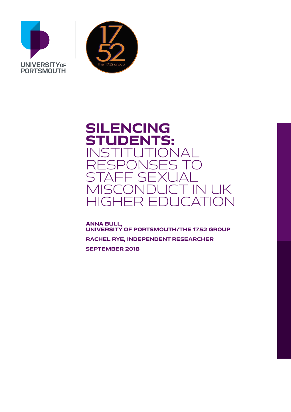 Institutional Responses to Staff Sexual Misconduct in Uk Higher Education