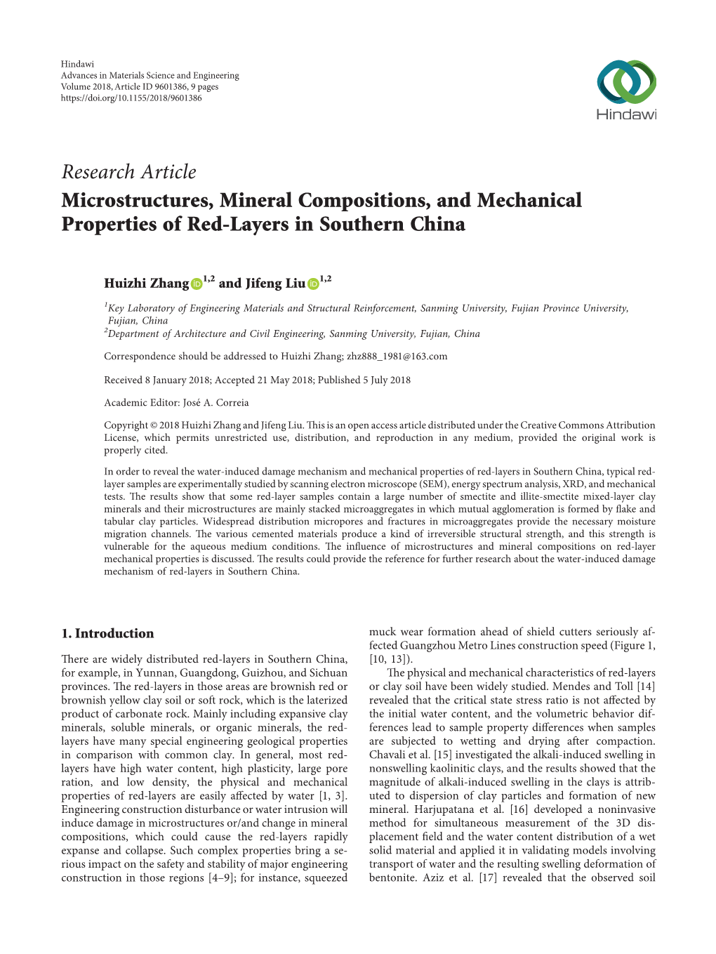 Microstructures, Mineral Compositions, and Mechanical Properties of Red-Layers in Southern China