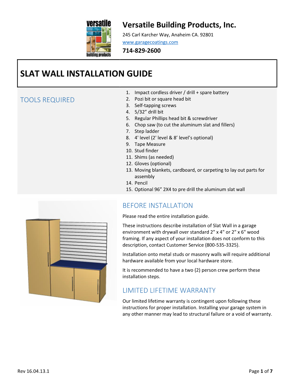 Slat Wall Installation Guide