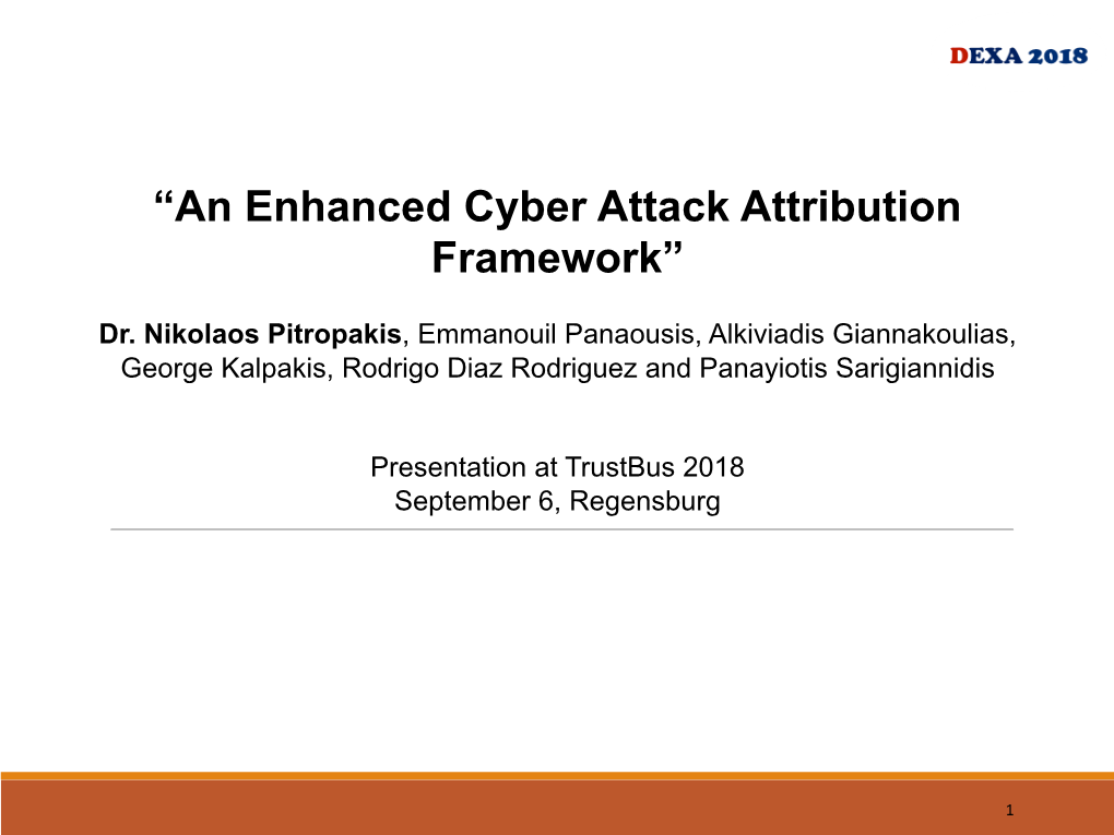 “An Enhanced Cyber Attack Attribution Framework”