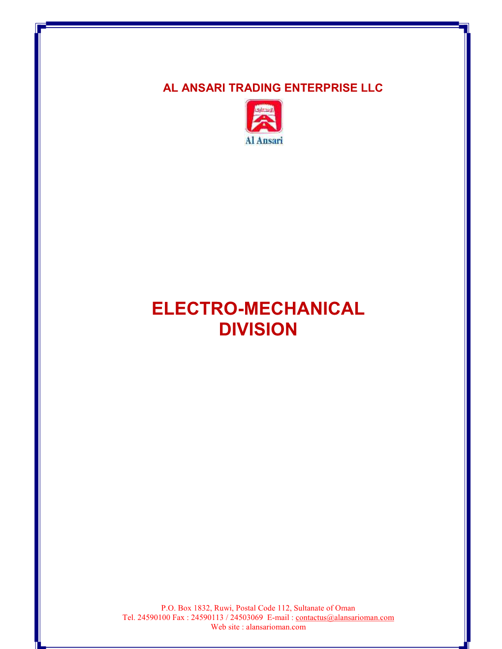 Electro-Mechanical Division