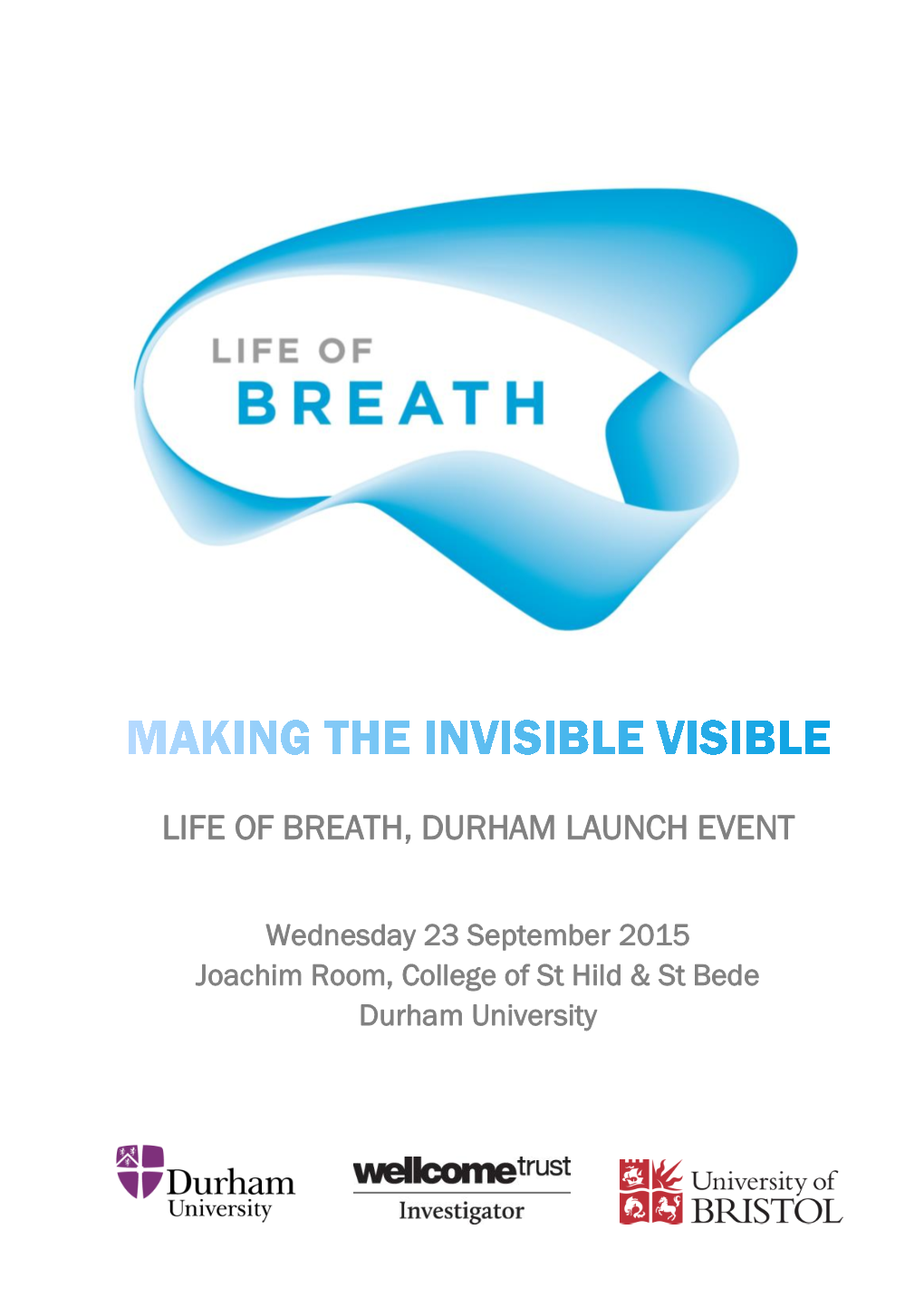 Life of Breath, Durham Launch Event