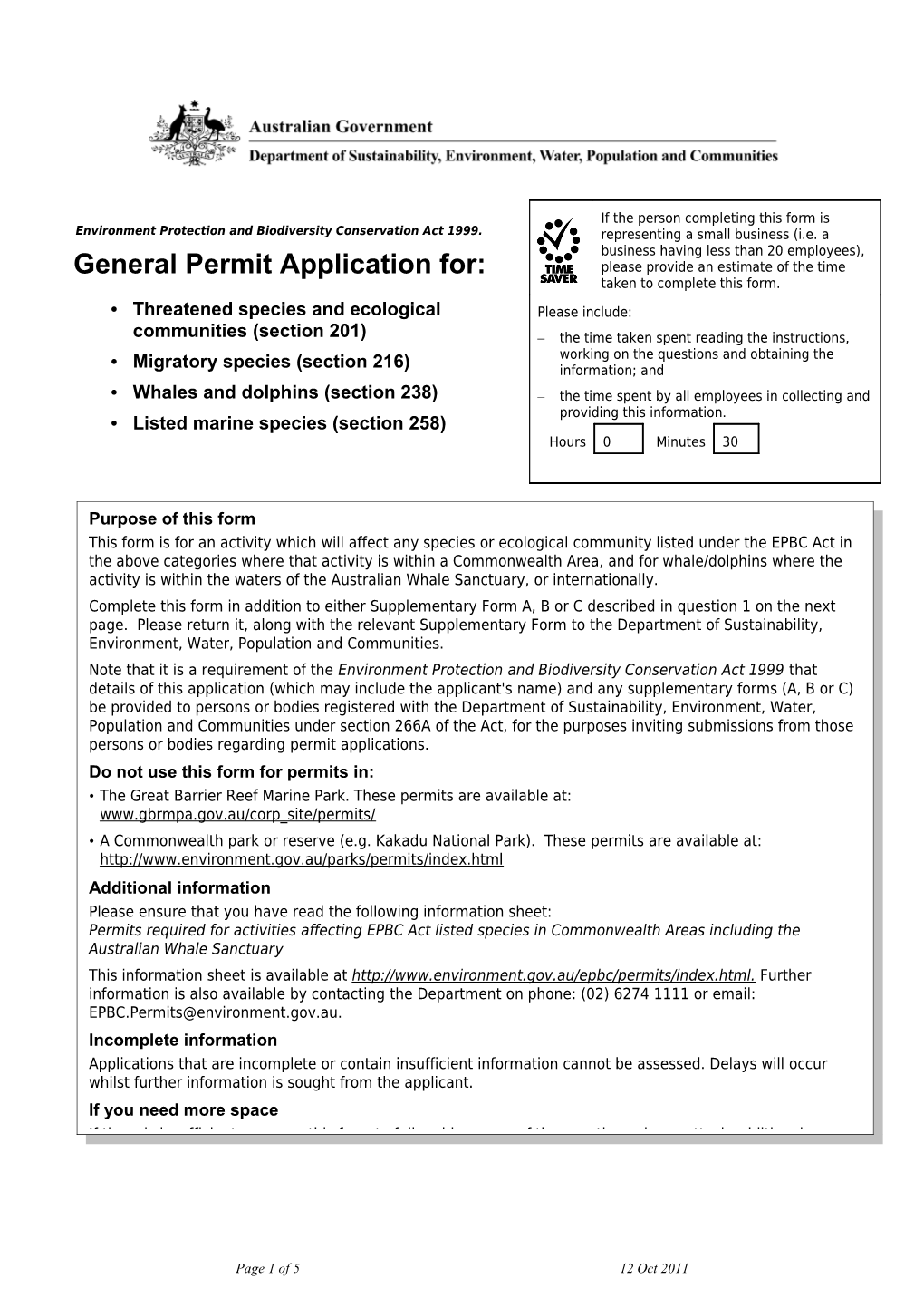 Application for a Permit to Capture and Tag Little Penguins (Eudyptula Minor) in Booderee