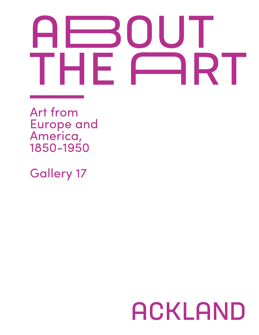 Art from Europe and America, 1850-1950: Gallery 17