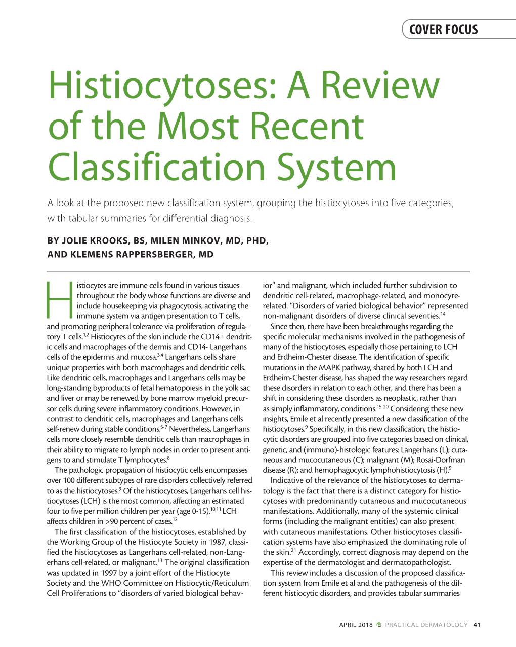 Histiocytoses