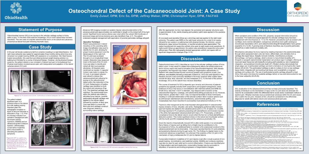 Osteochondral Defect of the Calcaneocuboid Joint: a Case Study