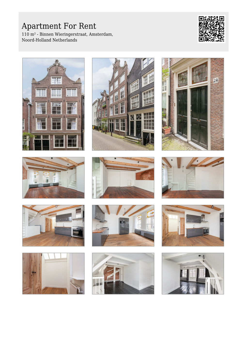 Apartment for Rent Binnen Wieringerstraat , Te Amsterdam