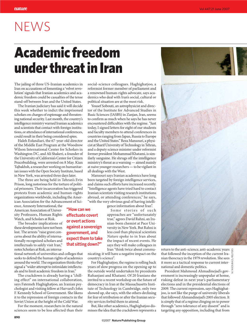 Academic Freedom Under Threat in Iran