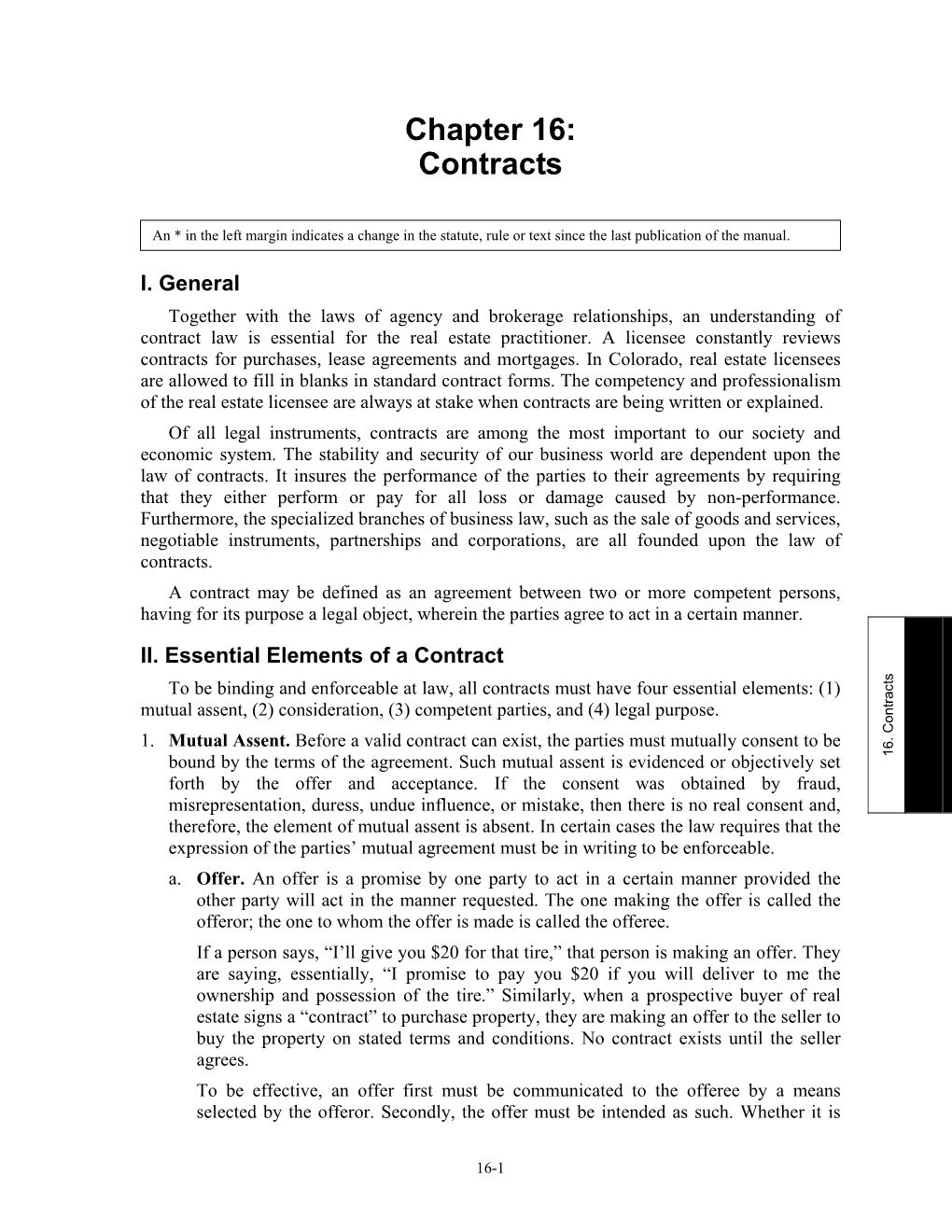 Chapter 16: Contracts