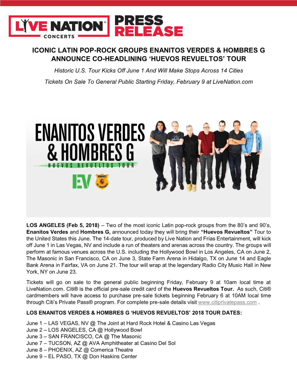 Iconic Latin Pop-Rock Groups Enanitos Verdes & Hombres