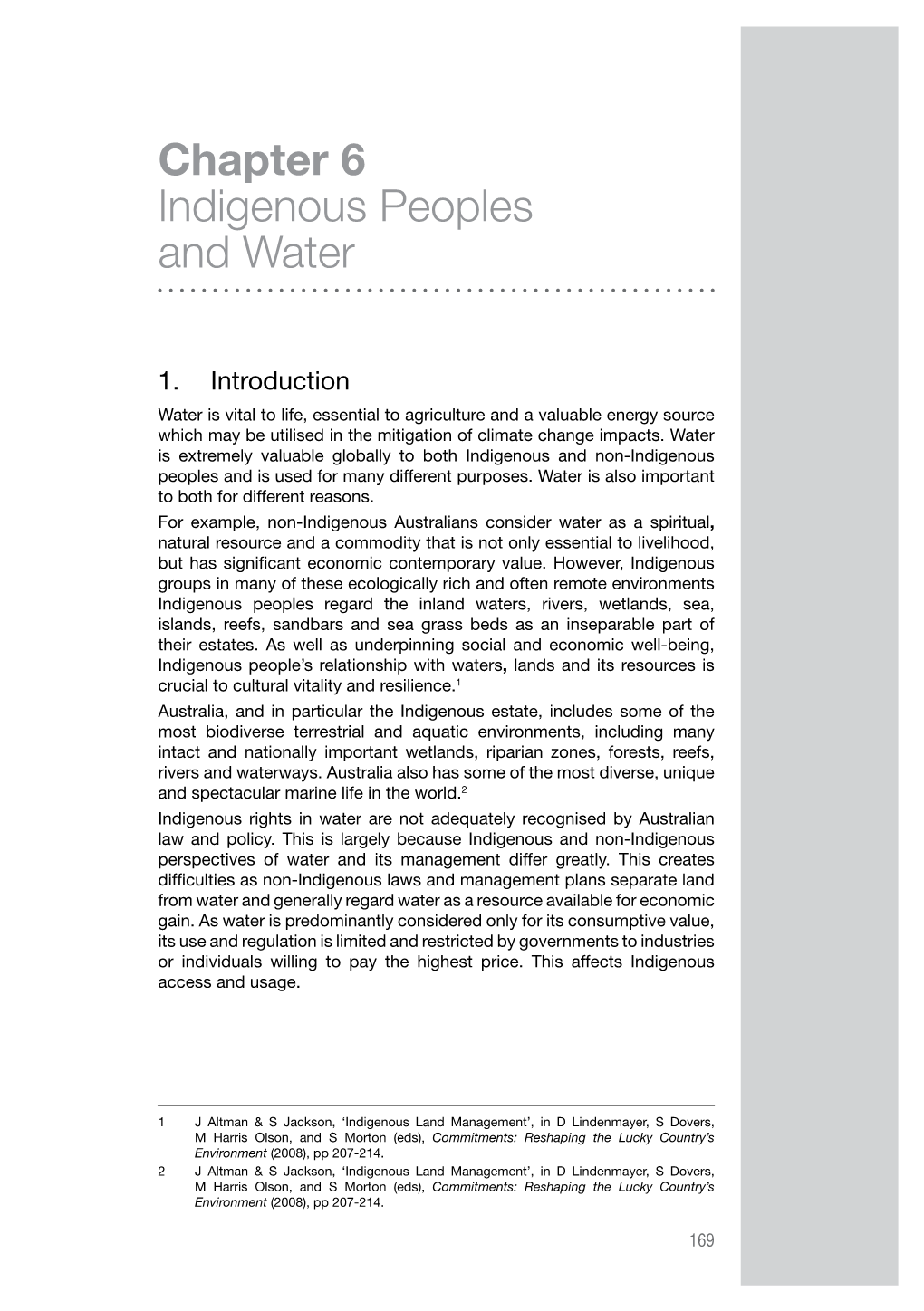 Chapter 6 Indigenous Peoples and Water