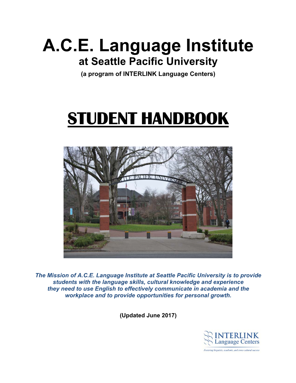 Student Handbook