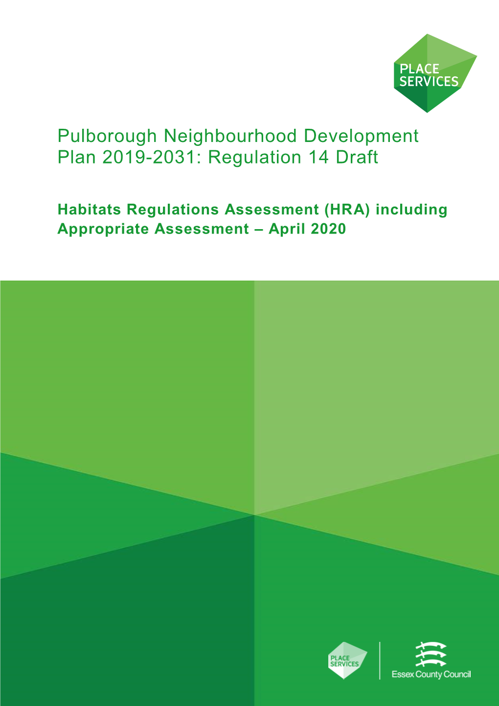 Pulborough Neighbourhood Development Plan 2019-2031: Regulation 14 Draft