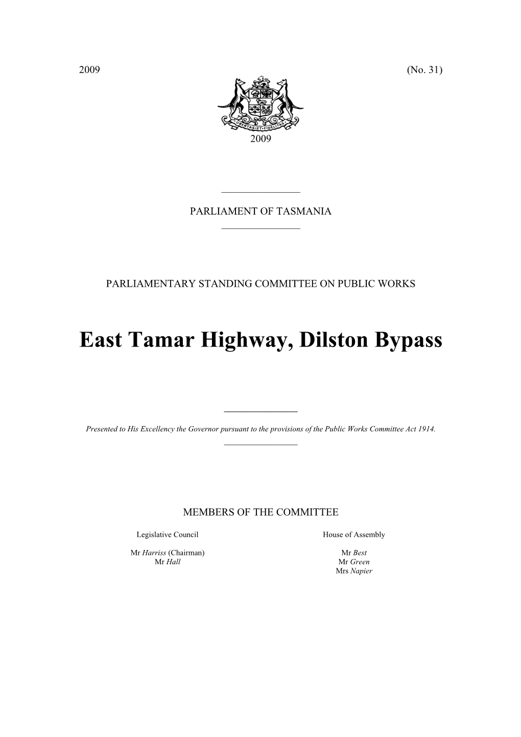 East Tamar Highway, Dilston Bypass