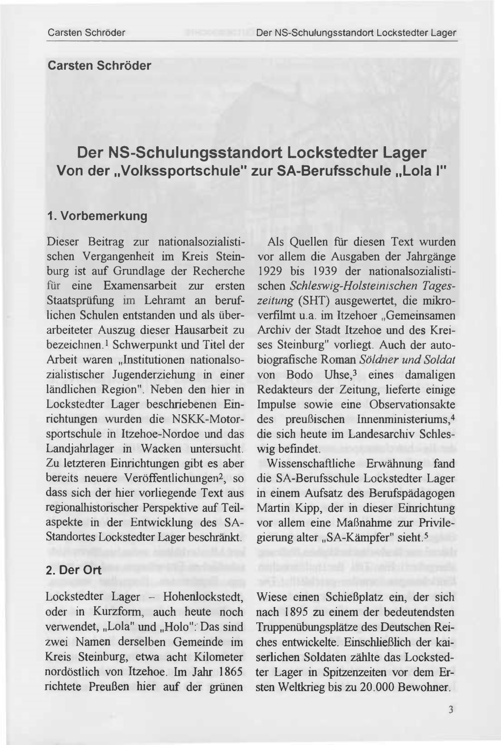 Der NS-Schulungsstandort Lockstedter Lager