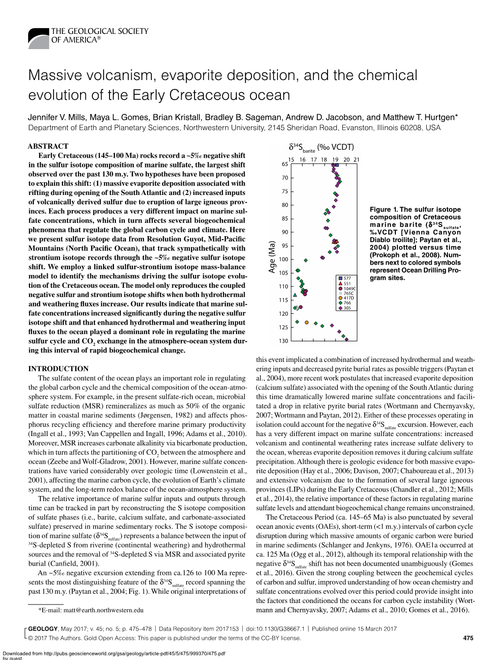 Massive Volcanism, Evaporite Deposition, and the Chemical Evolution of the Early Cretaceous Ocean