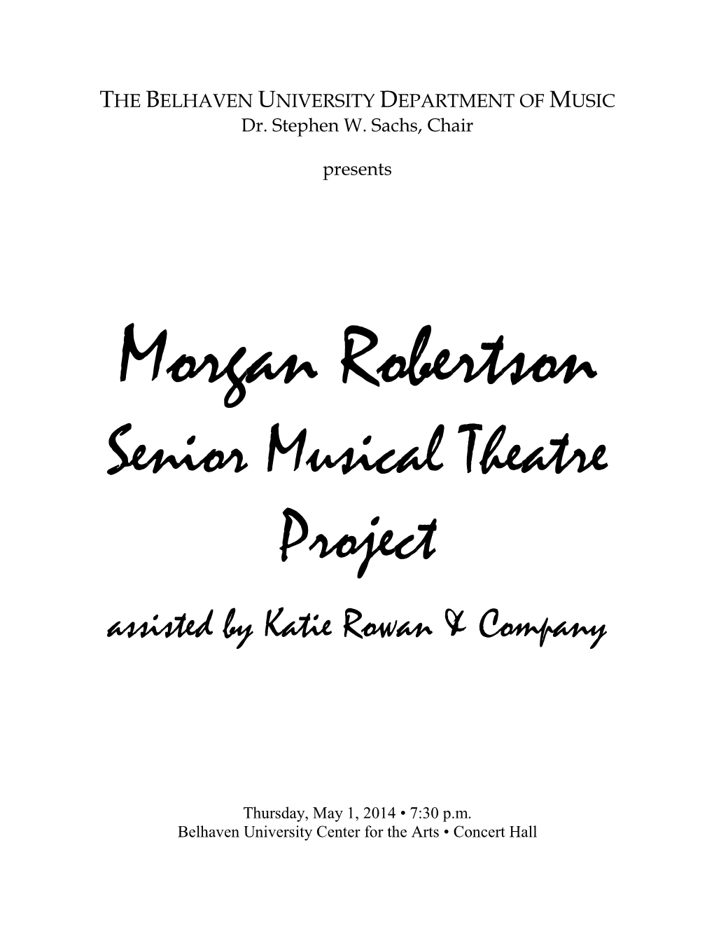 Senior Musical Theatre Project