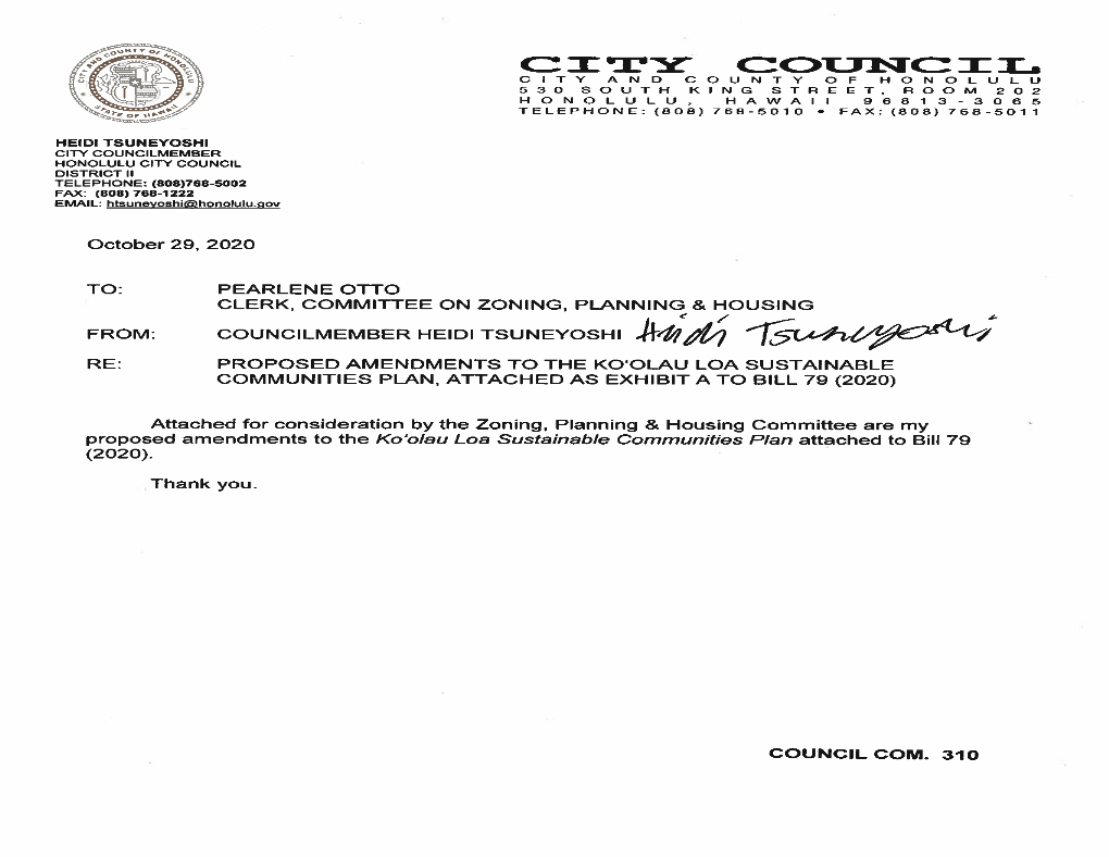 C :I: Pr Cotmc Xii CITY and COUNTY of HON OLULU 530 SOUTH KING STREET, ROOM 202 HONOLULU, HAWAII 96813-3065 TELEPHONE: (808) 768-5010 • FAX: (808) 768-5011