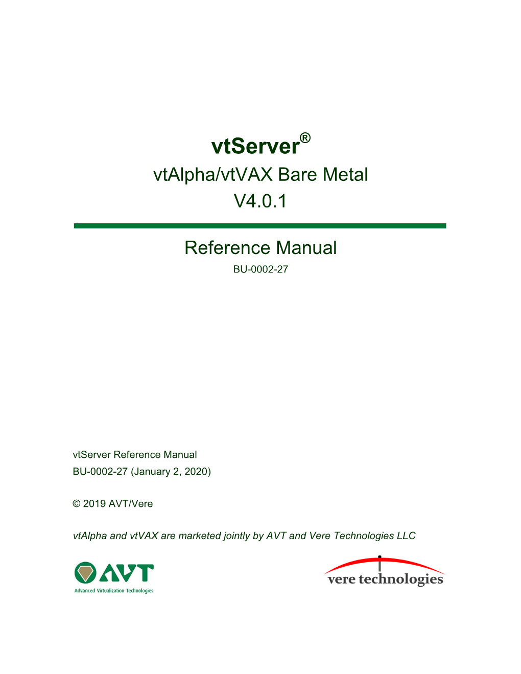 Vtserver Reference Manual V4.0.1 1