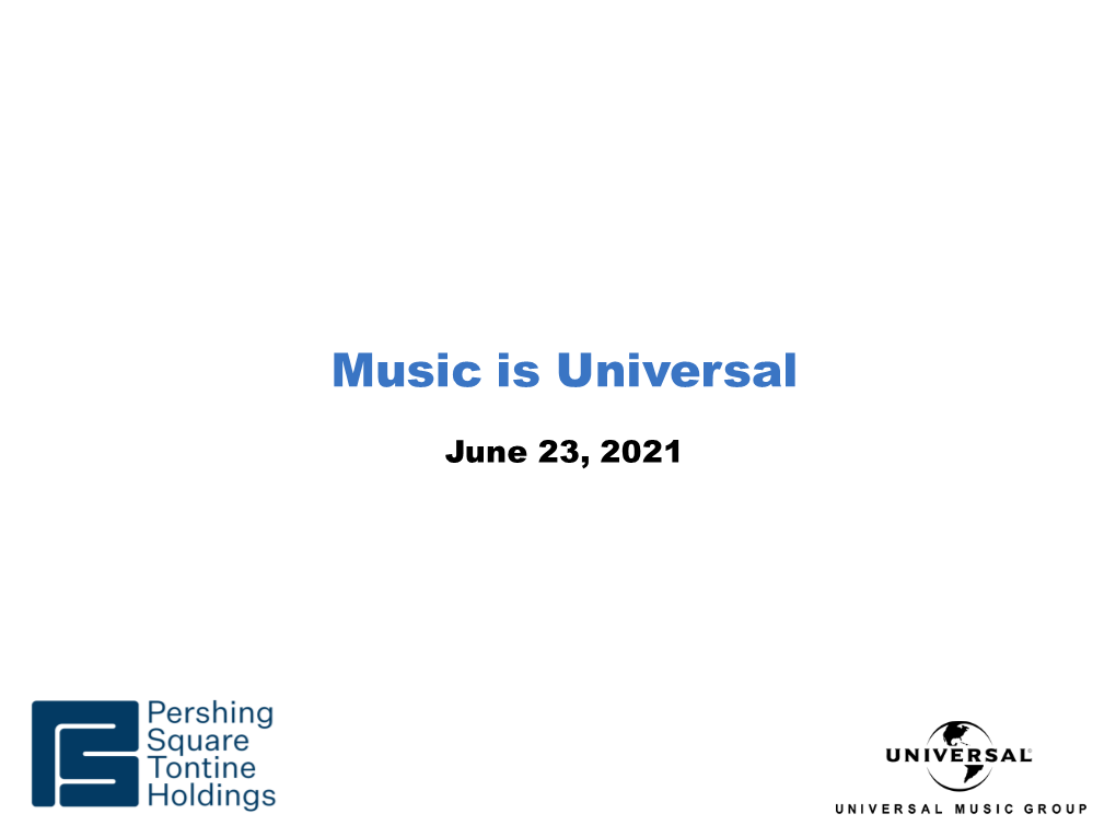 Music Is Universal