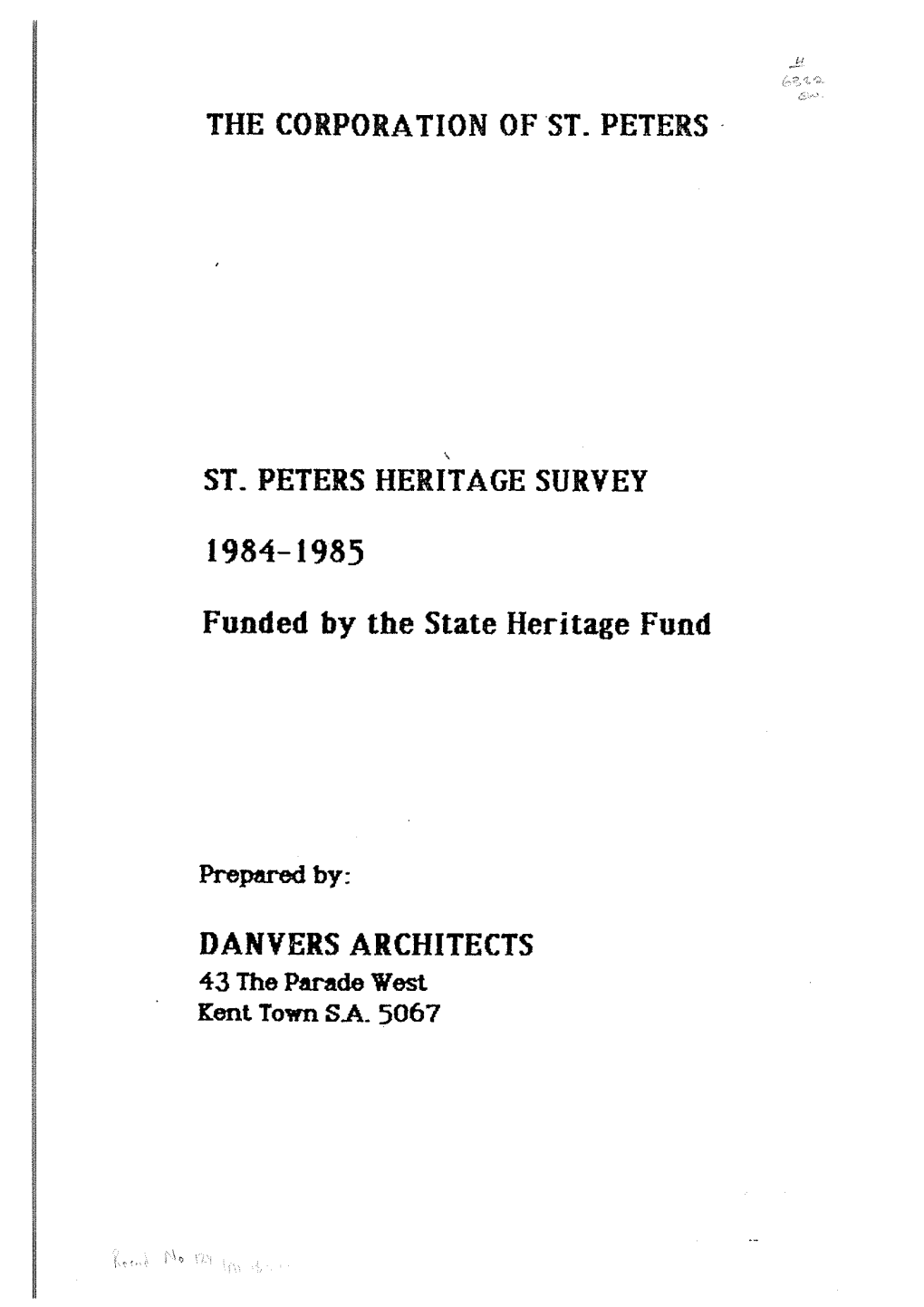 St. Peters Heritage Survey 1984-1985