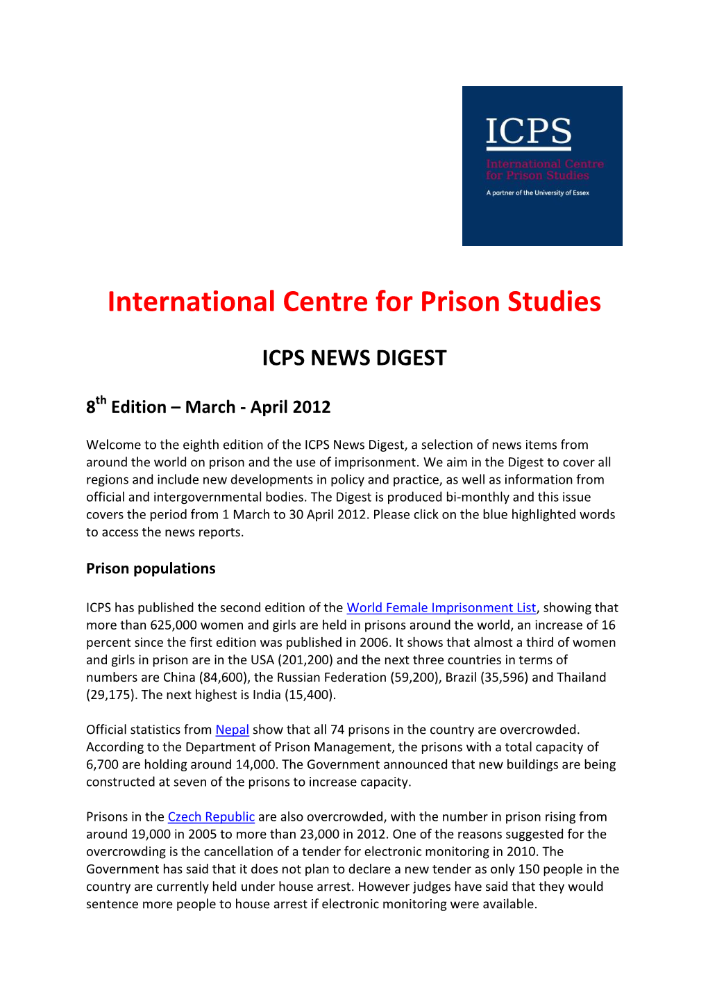 International Centre for Prison Studies