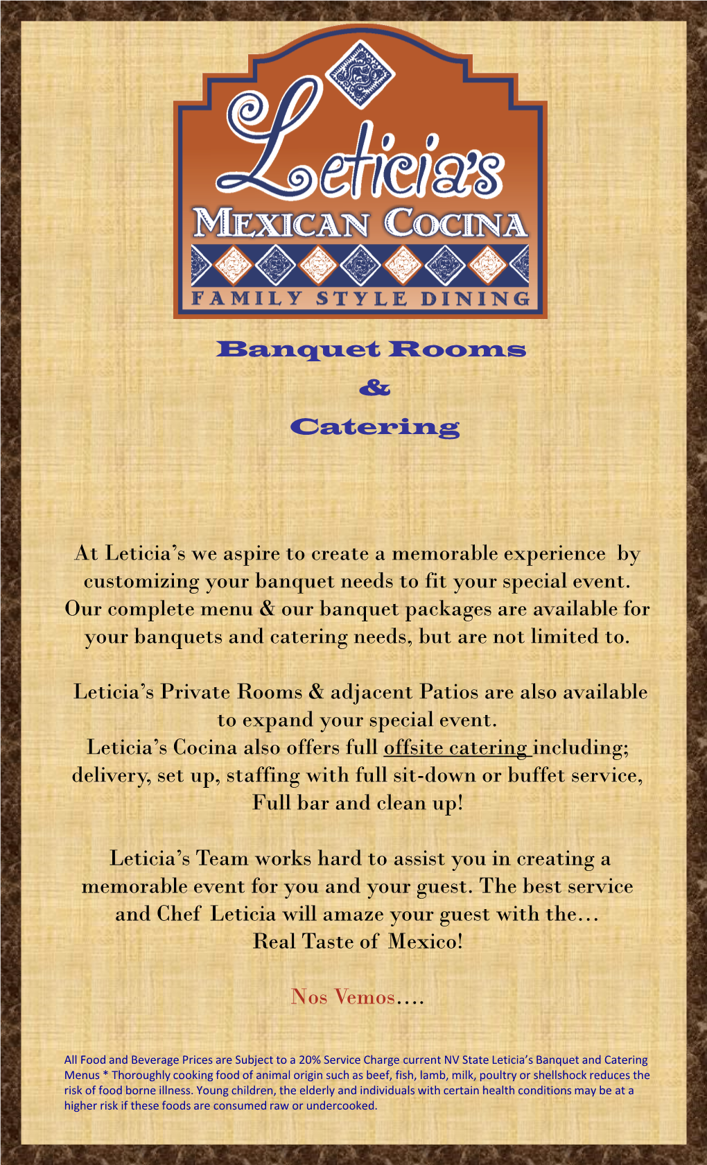 Banquet Rooms & Catering