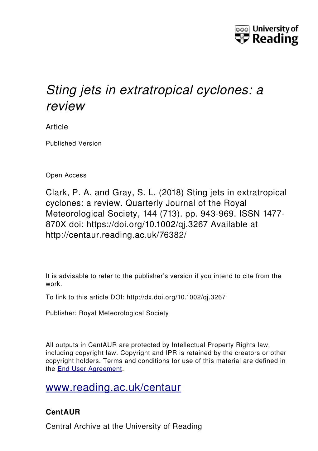 Sting Jets in Extratropical Cyclones: a Review