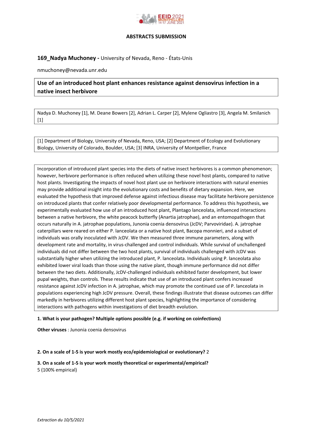 Use of an Introduced Host Plant Enhances Resistance Against Densovirus Infection in a Native Insect Herbivore