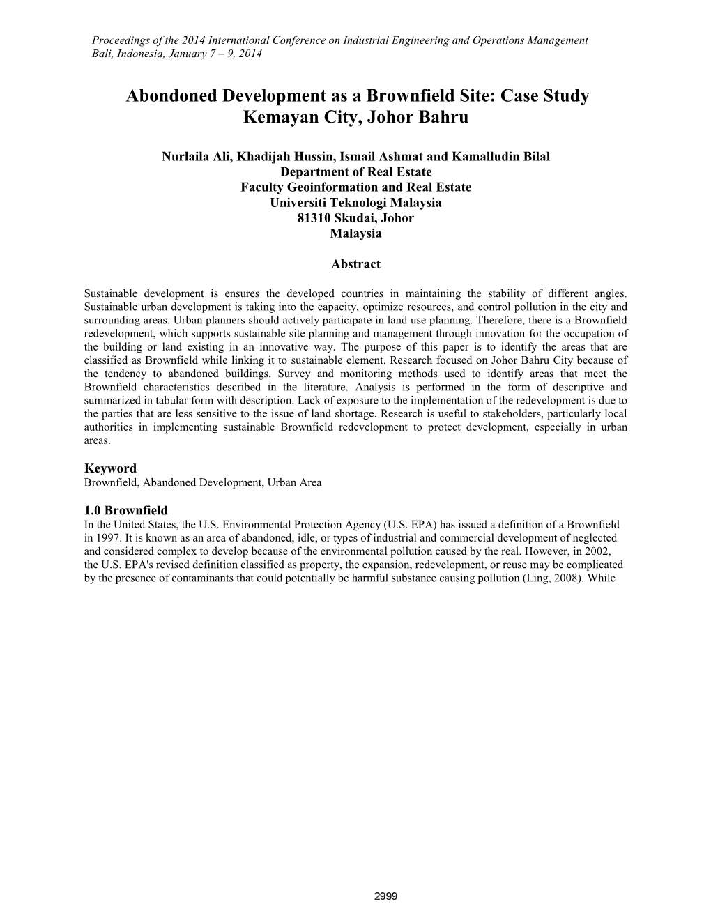 Case Study Kemayan City, Johor Bahru