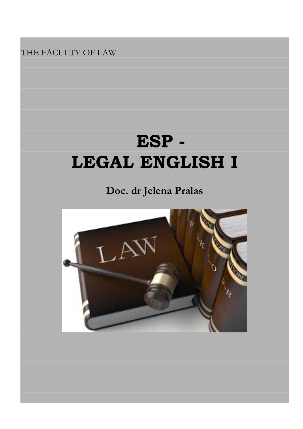 Esp - Legal English I